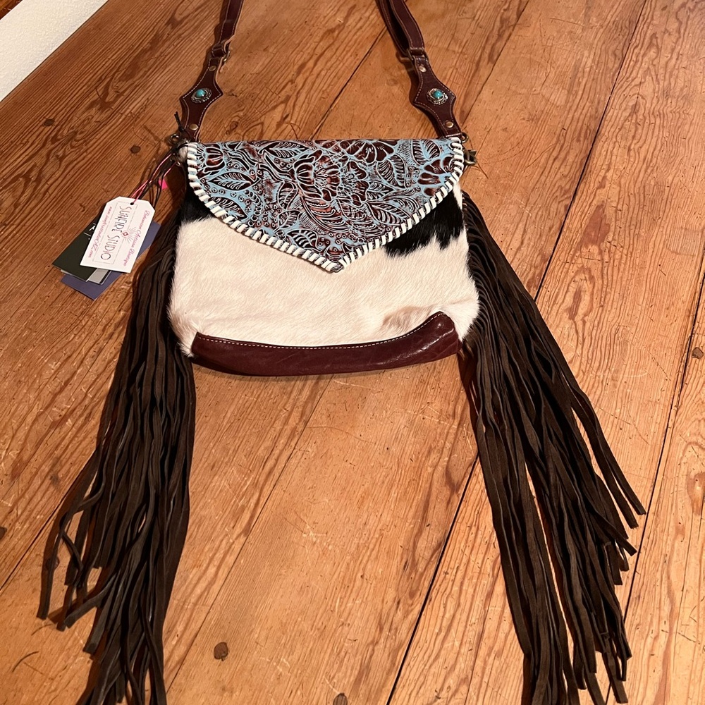 MYRA WYATT LEATHER & HAIRON BAG (NWT)